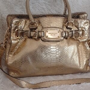 Michael Kors Gold Snake-Embossed Women's Bag-HB281